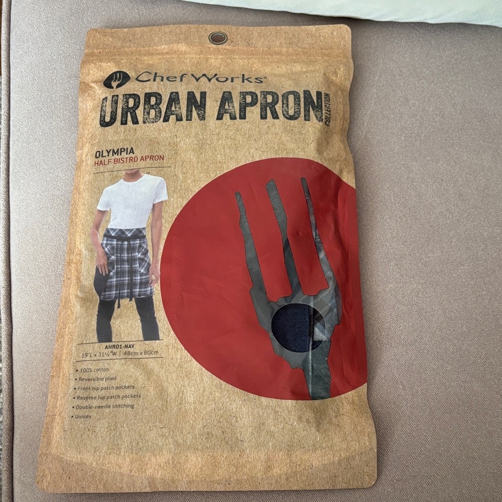 Chef Works Urban Apron - half bistro apron NWT